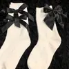 Primavera japonesa e verão puro branco doce menina JK Lolita handmade laço meias curtas empilhadas meias para as mulheres