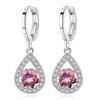Aretes de diamantes de simulación de transmisión en vivo para mujer, amor ins, aguja de plata esterlina S925, micro incrustación de seis garras, aretes de diamantes de alto carbono