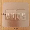 Estante de Baño sin Taladro Gancho Clip Adhesivo Accesorios Almacenamiento Gancho Doble Transparente Carga Máxima 3kg