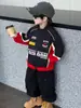 Chaqueta de Motociclista de Pana para Niños Primavera y Otoño Estilo Coreano Chaqueta Casual Elegante de Moda para Niños Pequeños Transfronterizo