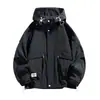 Chaqueta cruzada de otoño e invierno 2024 para hombre, talla extra grande, L-8XL, chaqueta de asalto con capucha para exteriores para hombre, chaqueta chaqueta