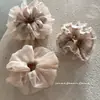 Lazo para el pelo de tela coreana rosa de encaje puramente deseable, elegante y fresco, scrunchie dulce, cuerda para el pelo dulce, scrunchie de perlas