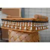 Borda de Renda com Franja e Pérolas Caídas Cortina de Contas DIY Punho de Hanfu Xiapie Cheongsam Gola String de Miçangas Fita de Miçangas