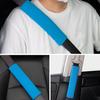 Cinto de segurança para carro, ombreira alongada, masculina e feminina, macia, cor sólida, curta, pelúcia, capa protetora, suprimentos para interior do carro, logotipo do carro