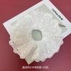 Diadema de encaje romántica francesa de doble capa, anillo grande hueco tipo intestino, accesorios para el cabello, estilo Lolita, goma para el pelo, cuerda para el pelo para mujeres
