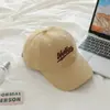 Gorra de Béisbol a la Moda Estilo Coreano Bordado de Letras Simple Cepillada Unisex con Ala Ancha