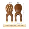 Peine de masaje de sándalo dorado, peine estimulante de meridianos, peine de dientes anchos para terapia capilar, peine de cinco dientes, peine de madera para estimular los meridianos y el cuero cabelludo, disponible en stock