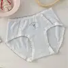 Estilo A265Ins Carta Lazo Color Sólido Simple Algodón Puro Antibacteriano Versátil Cómodo Suave Ropa Interior para Niña