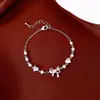Pulseira extensível de laço de zircônia, luxo leve, de alta qualidade, moderna e requintada, joia de nicho de designer