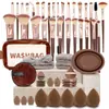 Set de 40 Piezas de Herramientas de Belleza Esponja de Maquillaje Esfera Limpiadora Facial Set de Brochas de Maquillaje Xiyin Te Transfronterizo