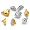 Cierre Magnético Redondo en Forma de Corazón de Acero Inoxidable Broche de Joyería de 18K Conector de Collar Gancho Accesorios para Pulseras DIY Joyería Venta al por Mayor