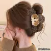 Presilha de cabelo de pelúcia em formato de peixe para outono e inverno para mulheres, luxo leve e toque de alta qualidade, tamanho grande para cabelos grossos, acessório de cabelo versátil tipo pinça de tubarão