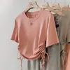 Camiseta de Manga Corta Versátil Estilo Europeo con Cordón, Dulce y Picante, para Mujer, Nuevo Diseño Verano 2026, Top de Tendencia Nicho, Estilo Ins