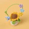 Girasol de Lana Transfronterizo en Maceta Flor de Lirio del Valle Nomeolvides Tulipán Adorno de Flor Artificial Temporada Escolar Regalo para Maestro
