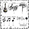 24 Pçs Decoração de Bolo Rock Music Guitarra Pequena Nota Musical Bola de Espelhos para Aniversário Festa Rock