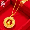 Colgante de Calabaza Giratorio Incrustado con Diamantes con Artesanía Tradicional de Oro de Arena, Simbolizando Buena Fortuna y Prosperidad, Adecuado para Hombres y Mujeres