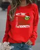 Nueva Carta de Navidad del Monstruo de Pelo Verde Europeo y Americano Sudadera Redonda Suelta de Otoño e Invierno Grinch para Parejas Hombres y Mujeres