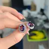 Aretes en vivo para mujer estilo ins amor plata de ley S925 circonita aretes de circonita de seis garras aretes brillantes