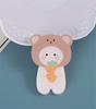 Urso Coelho Fofo Pequeno Pelúcia Desenho Animado Fofo Emblema Broche Acrílico Atacado Acessórios de Bolsa Pingente Patch DIY Mulheres