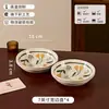 Bol de Cerámica de Alto Valor Bajo Esmalte Bol para Arroz Plato Vajilla Set Plato para Sopa Bol con Doble Asa Vajilla de Cerámica Regalo de Inauguración