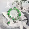 Sin Tabúes DIY Pulsera China de Flores Mariposas con Cuentas para Mujer con Buen Aspecto Pulsera Estilo Ins Regalo para Mejor Amiga Pulsera
