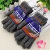 Guantes Térmicos de Mohair Tejido Cálido para Hombres y Mujeres, de Dedos Completos, a Prueba de Frío, con Velcro, Engrosados, Estilo Cartoon