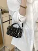 Bolso Pequeño Cuadrado Súper Moderno de Lunares de Nicho Lindo para Mujer, Bolso Cruzado, Bolso de Mano Pequeño de Alta Gama, Bolso de Tofu Moderno y Versátil