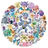 60 Adesivos de Graffiti de Personagens de Desenho Animado de Pokémon Transfronteiriços para Cadernos de Crianças, Adesivos de Recompensa, Decoração de Mesa DIY