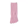 Calcetines de yoga de cinco dedos del fabricante original, calcetines profesionales antideslizantes de cinco dedos para el suelo, de longitud media, adecuados para todas las estaciones, específicamente para Pilates