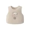 Colete de bebê para proteção da barriga, colete infantil acolchoado para outono e inverno, top quente forrado de algodão para recém-nascidos