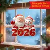 Venda Quente Transfronteiriça Fofo Boneco de Neve Papai Noel 2026 Presente de Ano Novo Pingente Decorativo de Natal em Acrílico