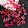 Flor de Seis Pétalos con Gradiente de Gelatina Acrílica de 20 mm para Manualidades Hechas a Mano, Cuentas de Colores, Flor Feliz, Material para Guirnaldas de Flores de Concubina