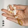 Anillo hebilla garra de gato a la parrilla de carbón colgante para llave de coche placa suave para enrollar Wenwan adornos de gato de la suerte lindos para mujer
