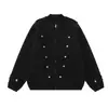 Cardigã suéter Magic Bear outono e inverno, com design de botões em estilo real, corte relaxado inspirado na Coreia e gola redonda, perfeito como peça de outer wear casual