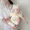 Roupas de Bebê, Vestidos de Verão Estilo Chinês para Mês de Nascimento Completo e 100 Dias, Macacões de Algodão Puro, Roupas de Verão para Meninos de Poucos Meses