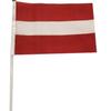 No. 7 Banderas Nacionales Rojas Pequeñas de Mano de 20x30cm, Bandera de Celebración Festiva, Bandera Pequeña con Palo de Plástico
