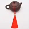 Chapéu com franjas de borla, coroa de metal, pingente de nó chinês, acessórios de joalheria, marcador de livro, acessório de cabeça, pingente para celular, borla pequena