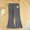 [Casa Rosa] Pantalones Acampanados para Niñas, Pantalones de Yoga de Cintura Alta con Protección Solar de Verano, Pantalones Deportivos Casuales para Niñas