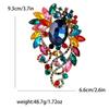 Moda Africana Broche de Aleación de Diamantes Completos con Cristal Grande de Venta Caliente Pin de Joyería Corsage para Ropa de Mujer Versátil de Alta Gama