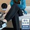 Calça Jogger Cinza Waffle 2026 Outono e Inverno Nova Aconchegante com Forro de Lã Casual Versátil Calça Longa Esportiva