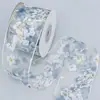 Cintas Pequeñas Transparentes Florales Accesorios para el Cabello Cinta DIY Regalo Bolsa de Flores Flor Decorativa para Zapatos Lazo Cinta Estampada
