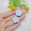 Accesorios de resina para bricolaje con flores de cinco pétalos de dos caras coloridas, pegamento en crema, carcasa de teléfono móvil, horquilla decorativa, adhesivo para refrigerador, material para accesorios