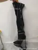 Botas Super Emagrecedoras Pretas Acima do Joelho 2026 Novo Modelo de Comércio Exterior Femininas Salto Fino Bico Fino Botas Longas Elásticas Sexy Emagrecedoras