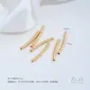 Acero de Titanio Antidesvanecimiento Patrón Hueso de Serpiente Retorcido Tubo Curvo Hecho a Mano DIY Cadena de Cristal Perla Collar de Mano Accesorios de Joyería Materiales