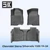 Adecuado para Chevrolet Sierra/Silverado 1500 2019-2024 Tapetes de Piso TPE Tapetes de Piso 3D