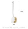 Cepillo para Ollas Multifuncional Estilo Japonés para el Hogar con Pala, Cepillo de Limpieza para Cocina, Cepillo para Ollas de Sisal con Mango Largo y Cerdas Suaves