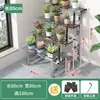 Suporte de flores de aço inoxidável suporte para suculentas escada de ferro de chão multicamadas sala de estar pátio externo suporte para vaso de flores