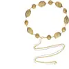 Cadena de Cintura de Caballo Blanco Estilo Bohemio para Mujer Falda Casual Cinturón Retro Súper Versátil Decoración de Cintura de Metal Ajustable Personalizada para Mujer