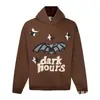 Moletom com Capuz de Veludo Bpm Loose Casual com Estampa de Letras de Espuma Broken Planet para Homens e Mulheres Tendência Outono e Inverno