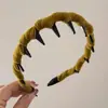 Nueva Diadema de Felpa para Otoño e Invierno para Mujer con Corona Alta, Accesorio Versátil para el Cabello Estilo Celebridad de Internet Coreana con Pinzas